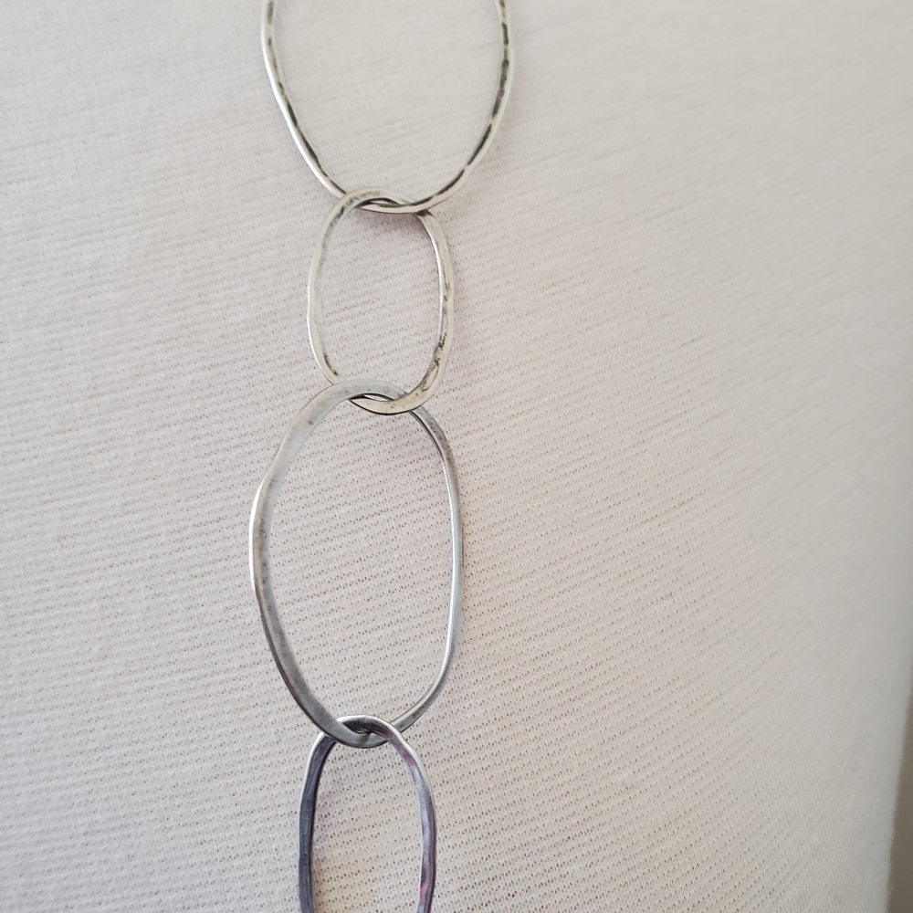 Silpada Bubble Up Sterling Silver Large Organically Shaped Link Necklace N2148 - Picture 7 of 9